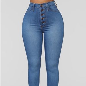 Classic Button Up Skinny Jeans Size 9